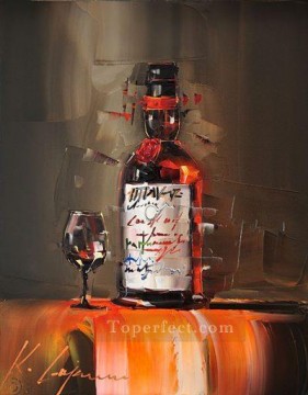 Impresionismo Painting - Vino en marrón Kal Gajoum a cuchillo
